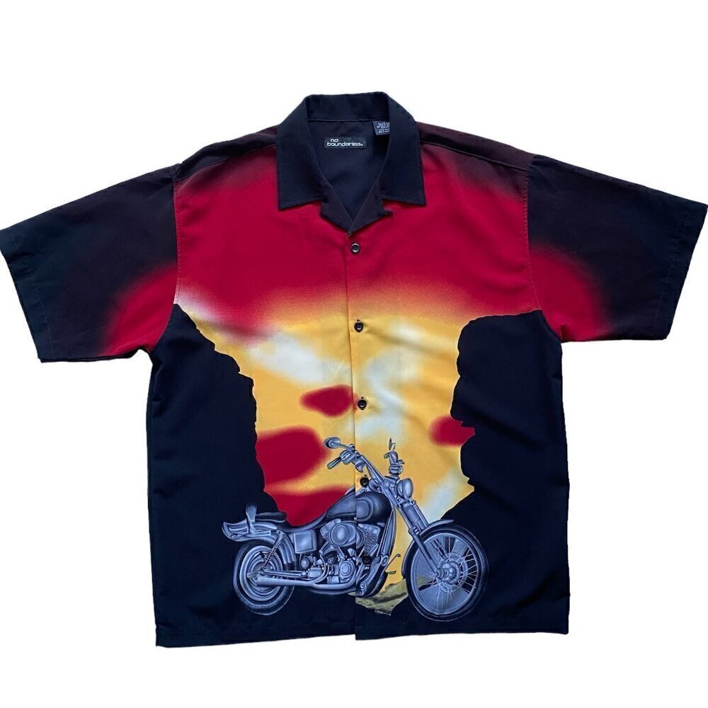 No Boundaries Vintage Motorcycle Shirt Sz L​